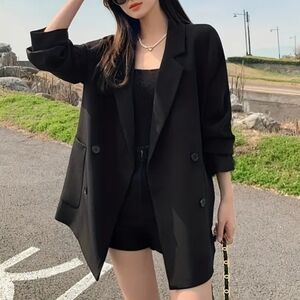 Oversized blazer jacket suit coat sz Large black